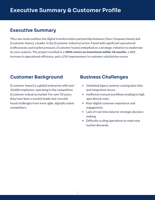 Enterprise ROI Case Study: Digital Transformation